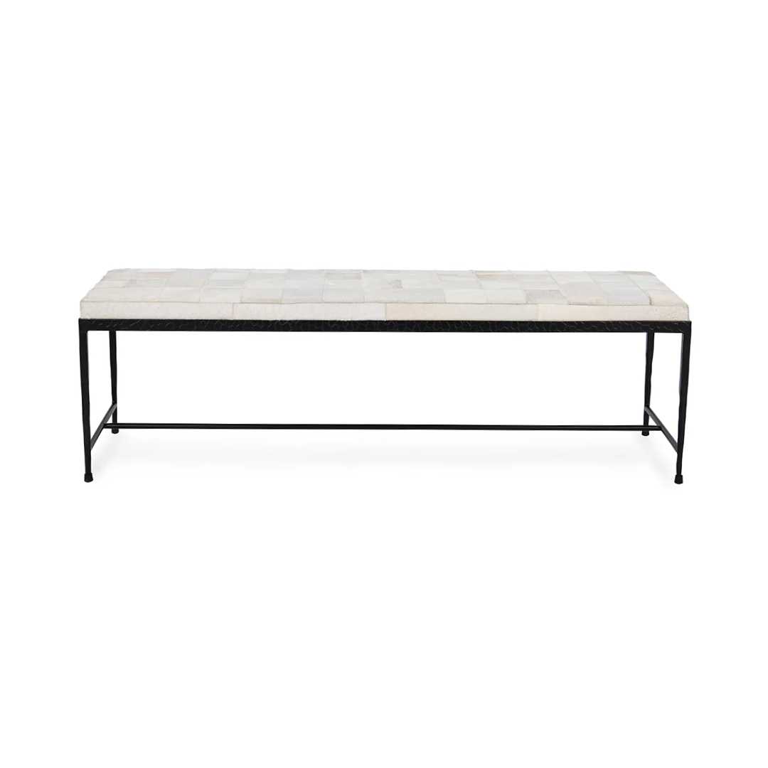 Achen Hide Bench, Ivory