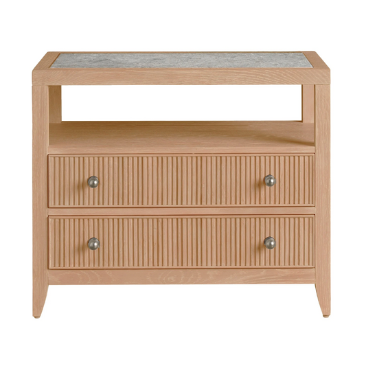 Carmen Two Drawer Nightstand, Skylark