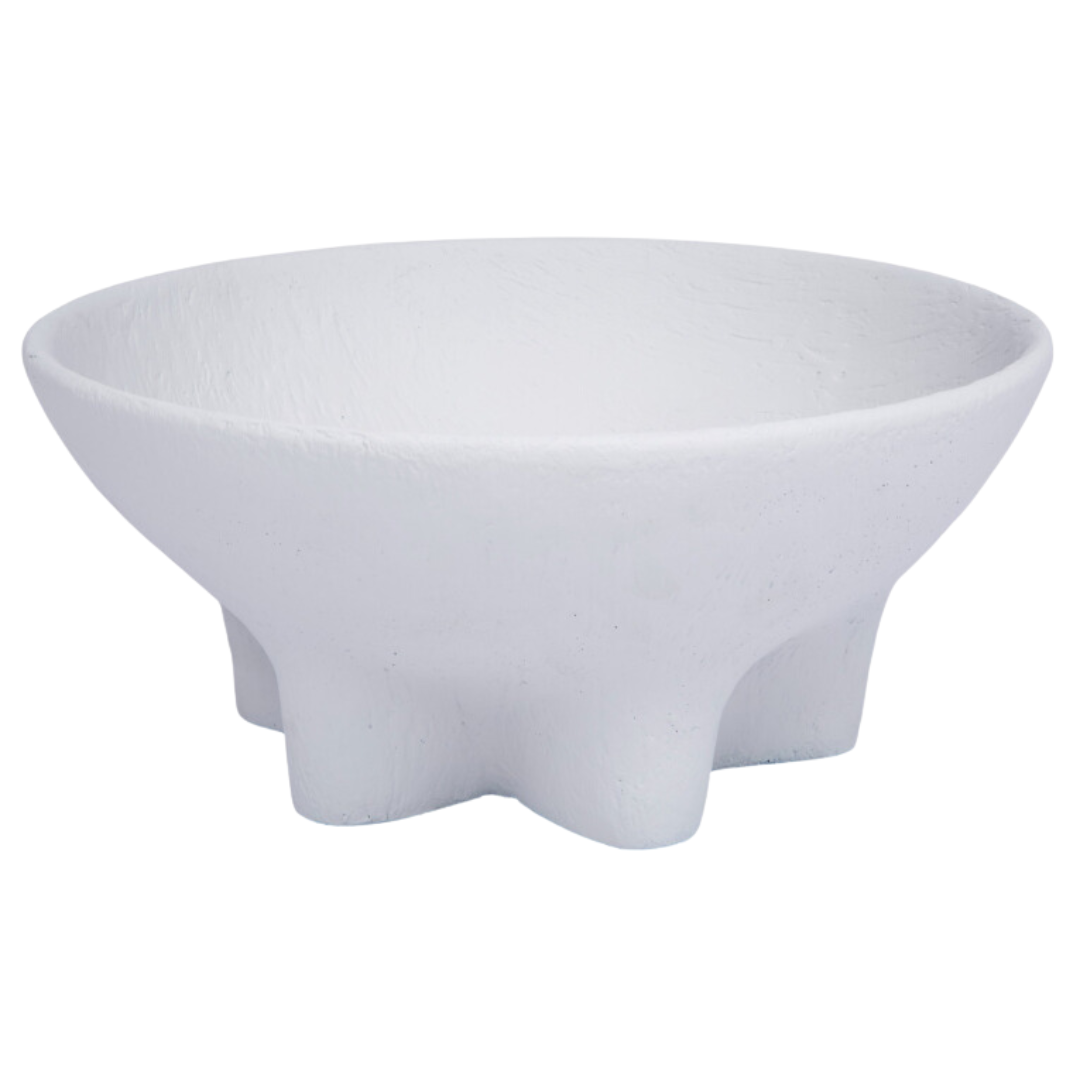 Finn Gesso Bowl, White
