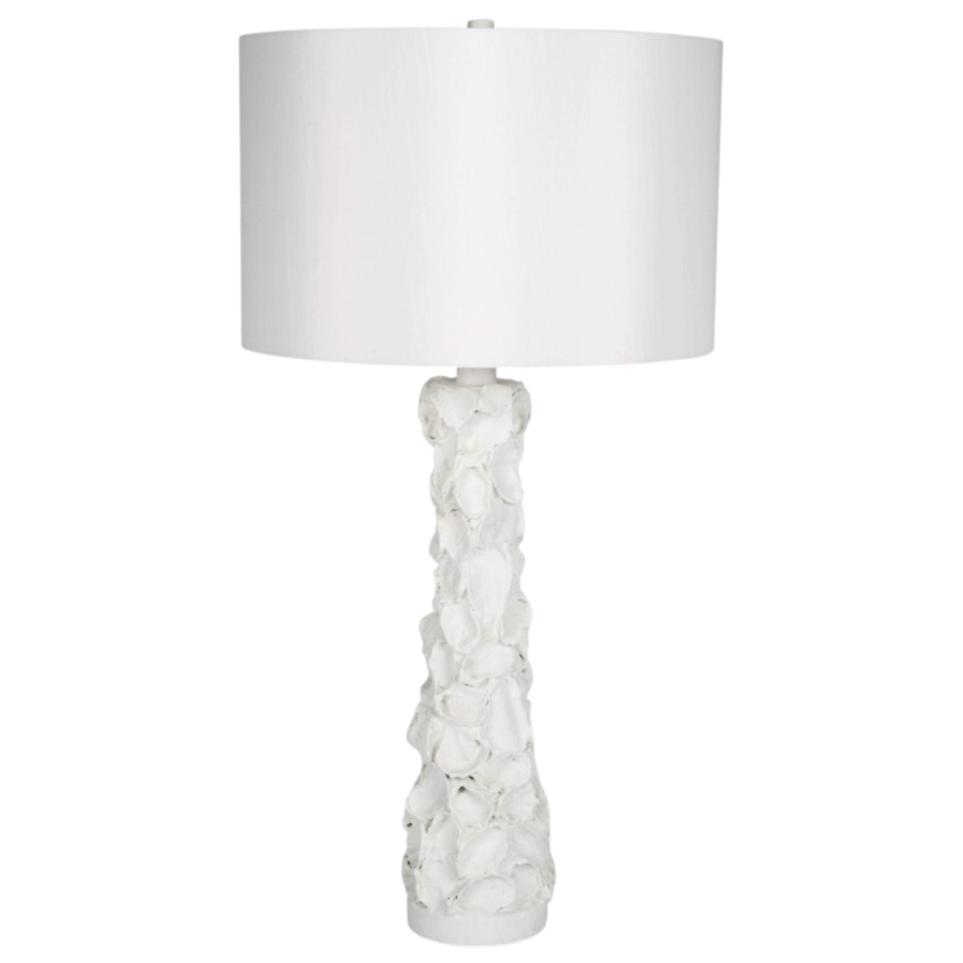 Oyster Shell Lamp, White