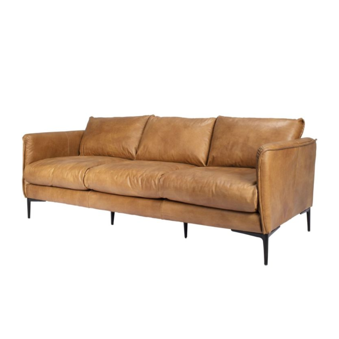 Abigail Sofa, Leather - Tan