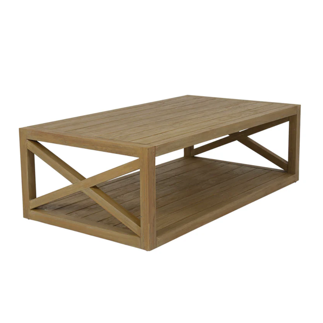 Coastal Teak X Coffee Table