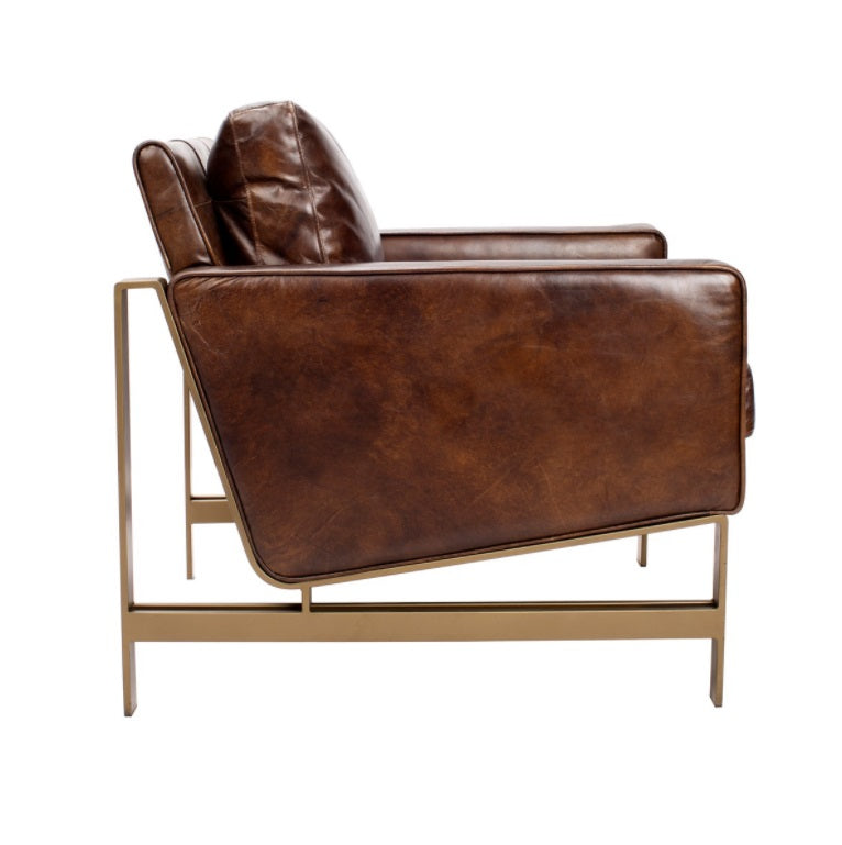 Chazzie Chair, Leather - Brown