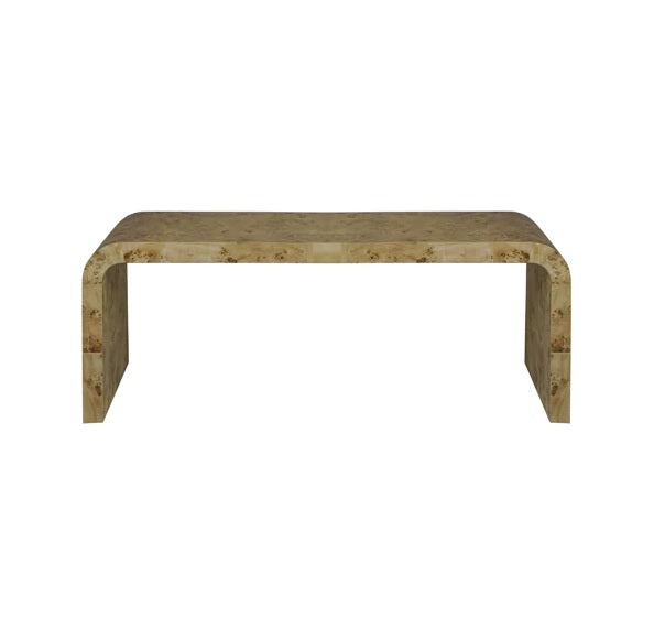 Newbury Burl Wood Coffee Table, Light