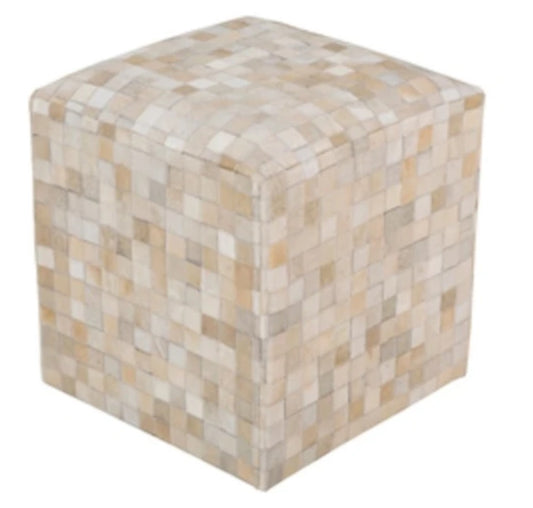 Appalachian Tiles Hide Pouf