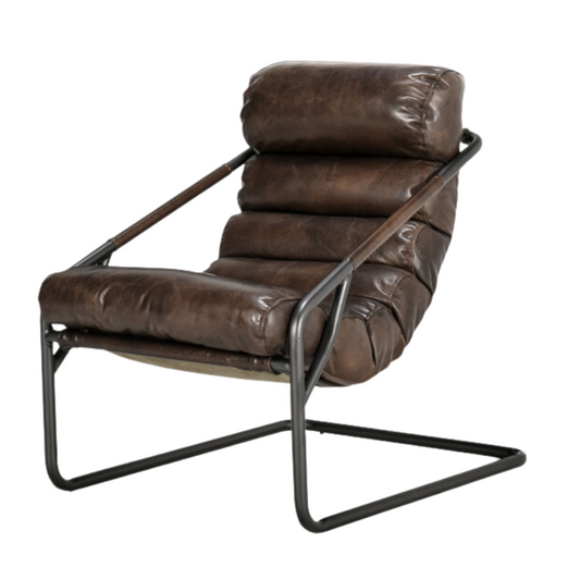 Jackson Accent Chair, Leather - Brown