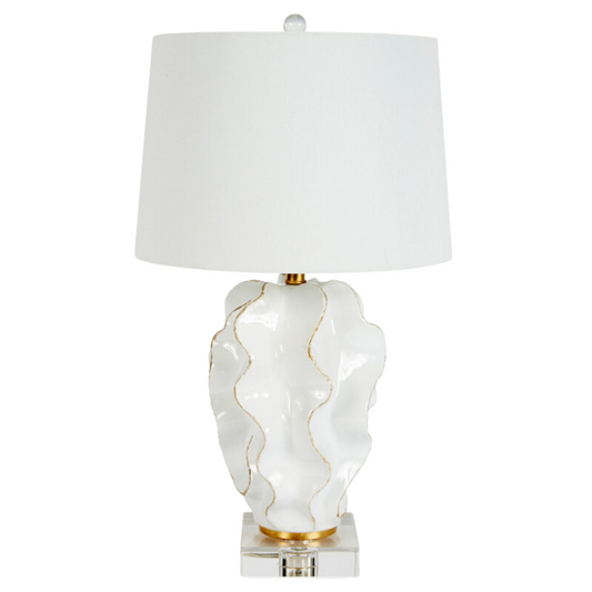 Hannah Wave Lamp, White