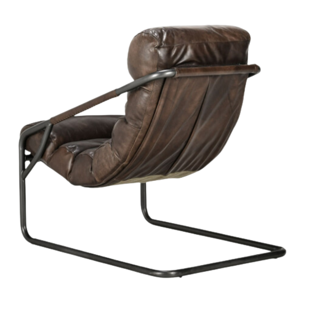 Jackson Accent Chair, Leather - Brown
