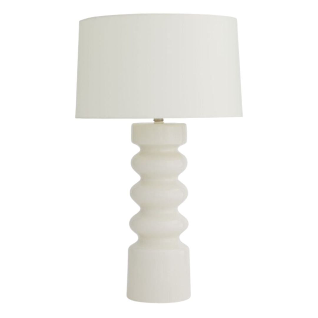 Wheaton White Crackle Porcelain Lamp