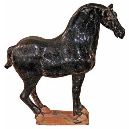 Black Stallion Sculpture, Medium