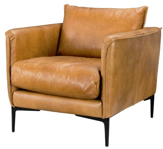 Abigail Club Chair, Leather