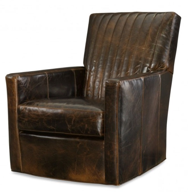 Malcom Swivel Chair, Leather