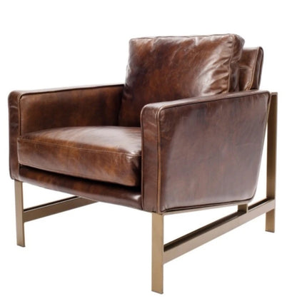 Chazzie Chair, Leather - Brown