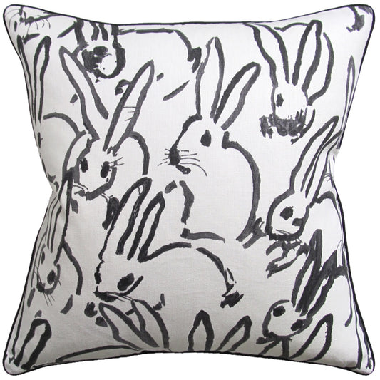 Hutch Pillow, Black Bunny